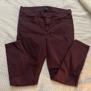 Ann Taylor Skinny Maroon Pants